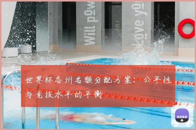 世界杯各州名额分配方案：公平性与竞技水平的平衡